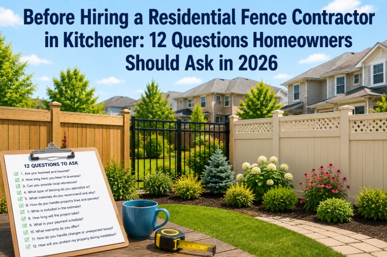 Before Hiring a Residential Fence Contractor in Kitchener: 12 Questions Homeowners Should Ask in 2026